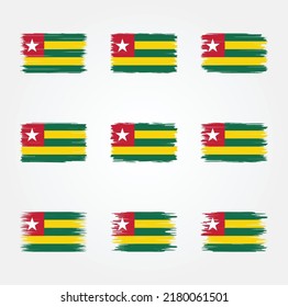 Togo Flag Brush Collection. National Flag