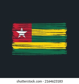 Togo Flag Brush. National Flag