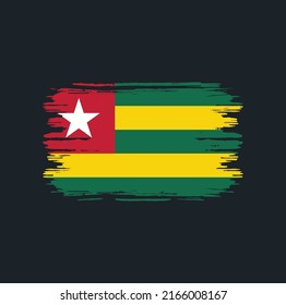 Togo Flag Brush. National Flag