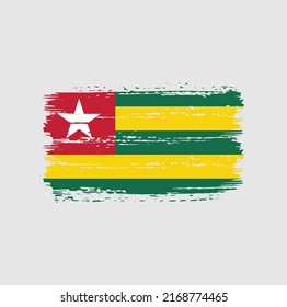 Togo Flag Brush. National Flag