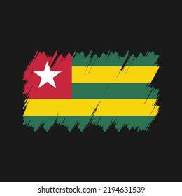 Togo Flag Brush. National Flag
