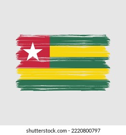 Togo Flag Brush. National Flag