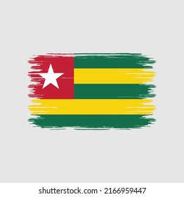 Togo Flag Brush Strokes. National Flag