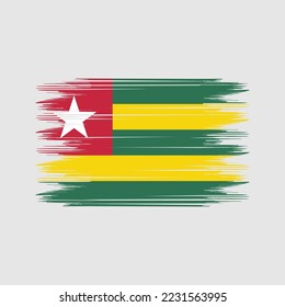 Togo Flag Brush Vector Illustration