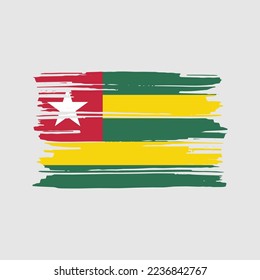 Togo Flag Brush Vector Illustration