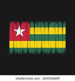Togo Flag Brush Vector Illustration