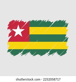 Togo Flag Brush Vector Illustration