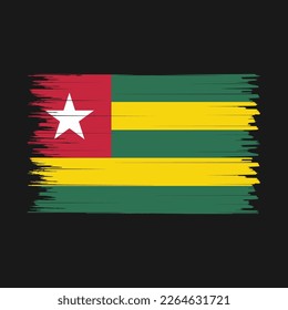 Togo Flag Brush Vector Illustration