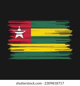 Togo Flag Brush Vector Illustration