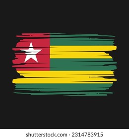 Togo Flag Brush Vector Illustration