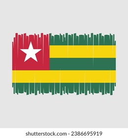 Togo Flag Brush Vector Illustration