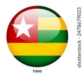 TOGO flag button on white background