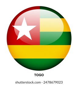 TOGO flag button on white background