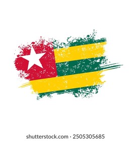 Bandera de Togo con efecto grunge - Ilustración vectorial