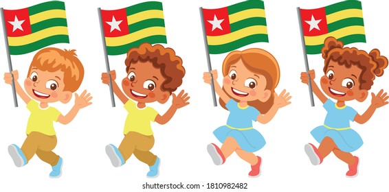 Togo flag in hand set