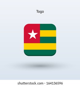 Togo flag icon. Vector illustration.