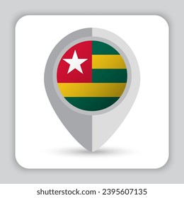 Togo Flag Pin Map Icon