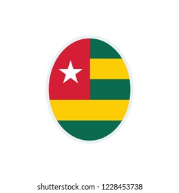 Togo flag. Togo round flag.