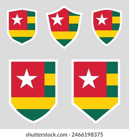 Bandera de Togo en marco de escudo