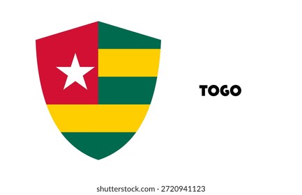 Bandera de Togo en forma de escudo (insignia)