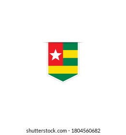 Togo-Flagge. Einfache Vektorgrafik. Nationalflagge von Togo 