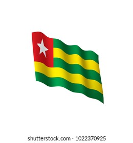 togo flag, vector illustration