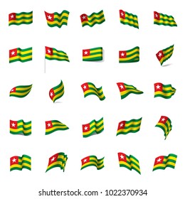 togo flag, vector illustration