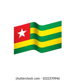 togo flag, vector illustration