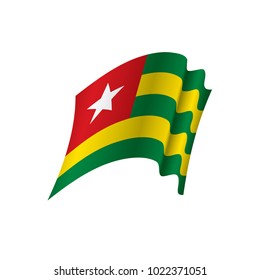 togo flag, vector illustration