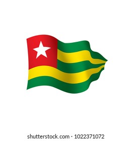 togo flag, vector illustration