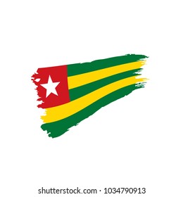 togo flag, vector illustration