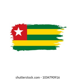togo flag, vector illustration