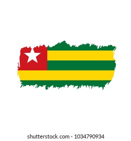 togo flag, vector illustration
