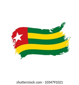 togo flag, vector illustration