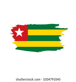 togo flag, vector illustration