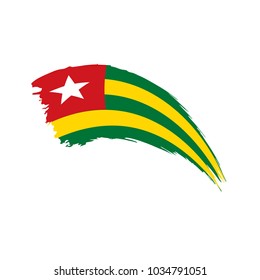 togo flag, vector illustration