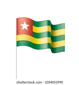 togo flag, vector illustration