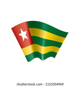 togo flag, vector illustration