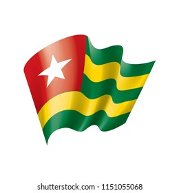 togo flag, vector illustration