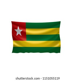 togo flag, vector illustration