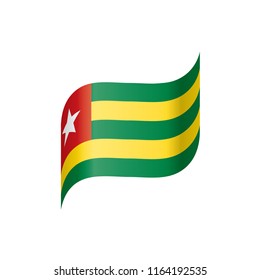 togo flag, vector illustration