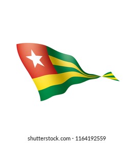 togo flag, vector illustration