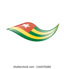 togo flag, vector illustration