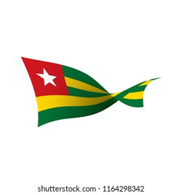 togo flag, vector illustration