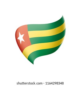 togo flag, vector illustration