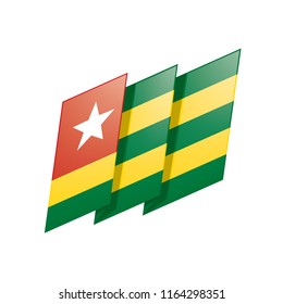 togo flag, vector illustration