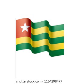 togo flag, vector illustration