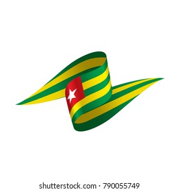 togo flag, vector illustration