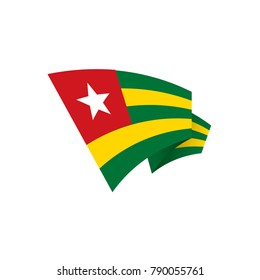 togo flag, vector illustration