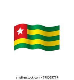 togo flag, vector illustration